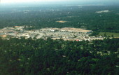 Aerial view of Northwood Mall and Monroe Street - Tallahassee, Florida.