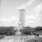 View of Florida's old and new capitol buildings.