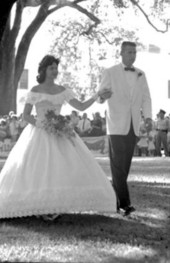 May queen Laura Jo Eubanks with her escort Bill McDowell - Tallahassee, Florida