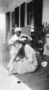 Mrs. Amos Davis and former slave Charlotte