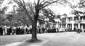 Visitors at the governor's mansion - Tallahassee, Florida