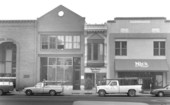 View of Monroe Street businesses - Tallahassee, Florida.