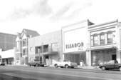 View of Monroe Street businesses - Tallahassee, Florida.