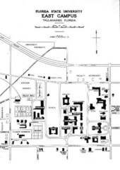 Map of the main campus of Florida State University.