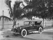 Oldsmobile car parked on the side of a road in Miami.