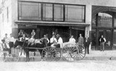 Wagon delivery in front of the Dreka Realty Company - De Land, Florida