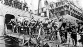 Soldiers leaving for France during World War I