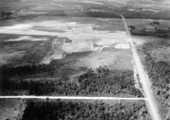 Aerial view of Municipal Airport construction - Tallahassee, Florida.