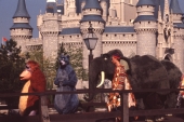 Jungle Book characters on parade in front of the castle - Walt Disney World, Florida.