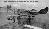 A Curtiss Seaplane ready for an instruction flight at U.S.N. Air Station.