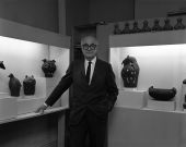 Ivan Gundrum with some of his recreated Weedon Island pottery - Tallahassee, Florida.