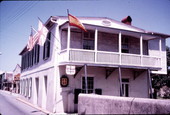 Old Spanish Treasury, which is made of coquina and wood - Saint Augustine, Florida.