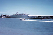 One of the cruise ships docked of the Port of Miami - Miami, Florida.