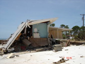 House damaged by Hurricane Dennis - Alligator Point, Florida