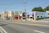 View of commercial buildings on West Gaines Street - Tallahassee, Florida.