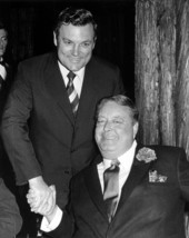 Jackie Gleason posing with an unidentified man - Fort Lauderdale, Florida.