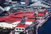 Aerial view of Jacksonville Landing - Jacksonville, Florida .