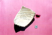Spanish olive jar sherd from the San Juan del Puerto mission on Fort George Island - Jacksonville, Florida .