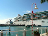Cruise ships docked at Key West.