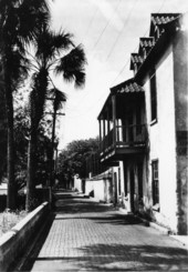 Quaint old Aviles St. - Saint Augustine, Florida.