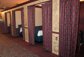 Interior view showing private dining rooms in the Silver Slipper restaurant - Tallahassee, Florida.