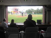 View showing fans watching the 2009 FSU baseball super regional game versus University of Arkansas, Fayetteville on Mike Martin Field at Dick Howser Stadium in Tallahassee, Florida.