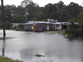 Seafood Reef, Inc. at 511 Hwy 98 west flooded during Hurricane Dennis - Apalachicola, Florida.