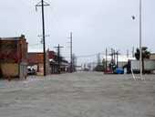 Flooding of Apalachicola streets from Hurricane Dennis.
