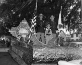Florida Highway Patrol float in Governor Dan McCarty's inaugural parade - Tallahassee, Florida.