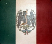 Mexican flag flown by privateer Luis Aury.