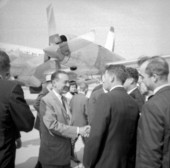 Vice-presidential candidate Bill Miller at the Tallahassee airport.