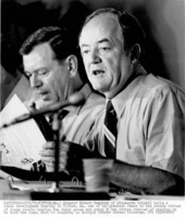 Senator Hubert Humphrey, of Minnesota, at a rural development hearing