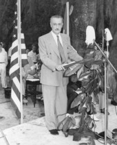 French Ambassador to the United States, Henri Bonnet, speaking in Tallahassee, Florida.