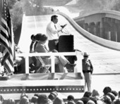 Florida Governor Reubin Askew officially dedicating the final link of Interstate 10