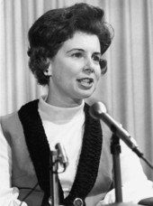 Florida Governor-elect Reubin Askew's wife, Donna Lou Askew, at a press conference