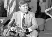 Bob Graham holding a press conference