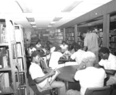 Inmates reading in the prison library at the Glades Correctional Institution in Belle Glade, Florida.