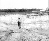 African American Raiford prison inmate being filmed for a movie