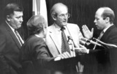 Conference of Senators at the podium.