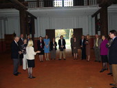 San Luis Mission supervisor talking to members of the House Tourism Committee during their visit - Tallahassee, Florida.