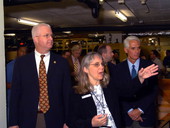 Chief of the Bureau of Historical Museums Dr. Jeana Brunson reviews museum's holdings with Secretary of State Kurt Browning and Governor Charlie Crist - Tallahassee, Florida.