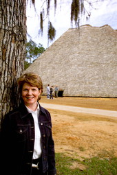 Secretary of State Glenda Hood posing for portrait at the historic San Luis Mission site - Tallahassee, Florida.
