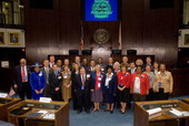 Group portrait of Florida's 27 Electoral College signers for President-elect Barack Obama.