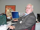 Capitol reporter Bill Cotterell of the Gannett Newspapers in his office in Tallahassee, Florida.