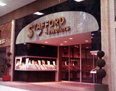 Storefront of Stafford Jewelers in the Northwood Mall on opening day - Tallahassee, Florida.