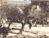 Layton's Park courtyard showing horseshoe pitch and shuffle boards - Riviera Beach, Florida.