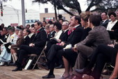 View of outgoing Governor Claude Kirk and incoming Governor Reubin Askew at inauguration ceremony - Tallahassee, Florida.