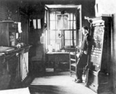 Interior view of Hawthorne railroad station office - Hawthorne, Florida