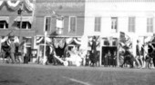 People walking in centennial celebration parade - Tallahassee, Florida.
