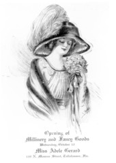 Advertisement announcing the opening of millinery shop - Tallahassee, Florida